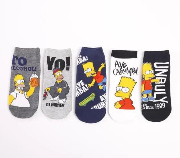 🧦 جوارب نسائية قصيرة برسومات كرتونية لطيفة 🐾
