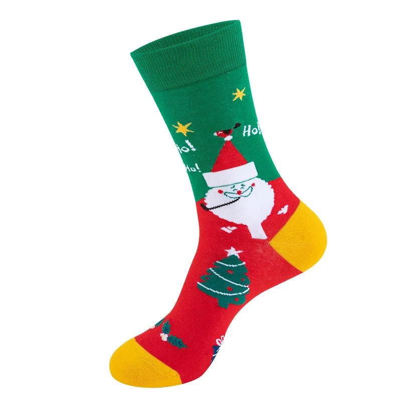 🧦 جوارب عيد الميلاد القطنية برسومات سانتا كلوز – تصميم لطيف ومرح 🎅