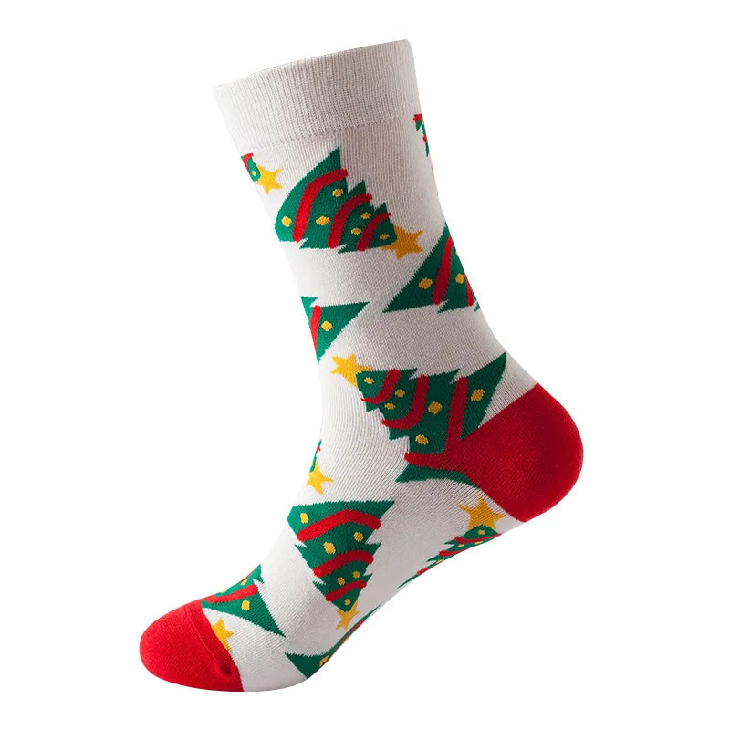 🧦 جوارب عيد الميلاد القطنية برسومات سانتا كلوز – تصميم لطيف ومرح 🎅