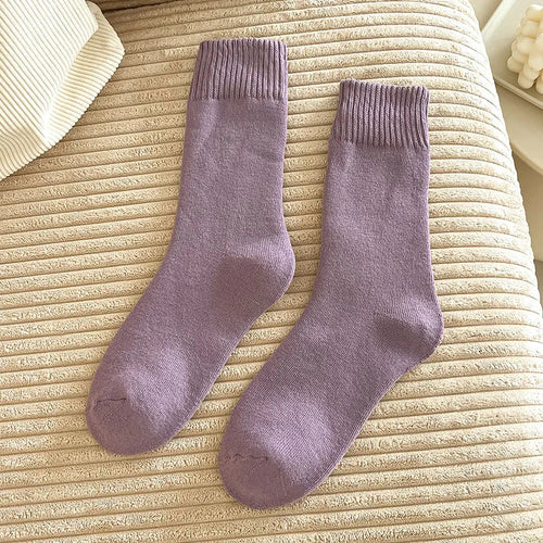 🧦 جوارب نسائية فاخرة بطول الركبة – تصميم زهري فانتازي مبطنة بالفرو ❄️🌺